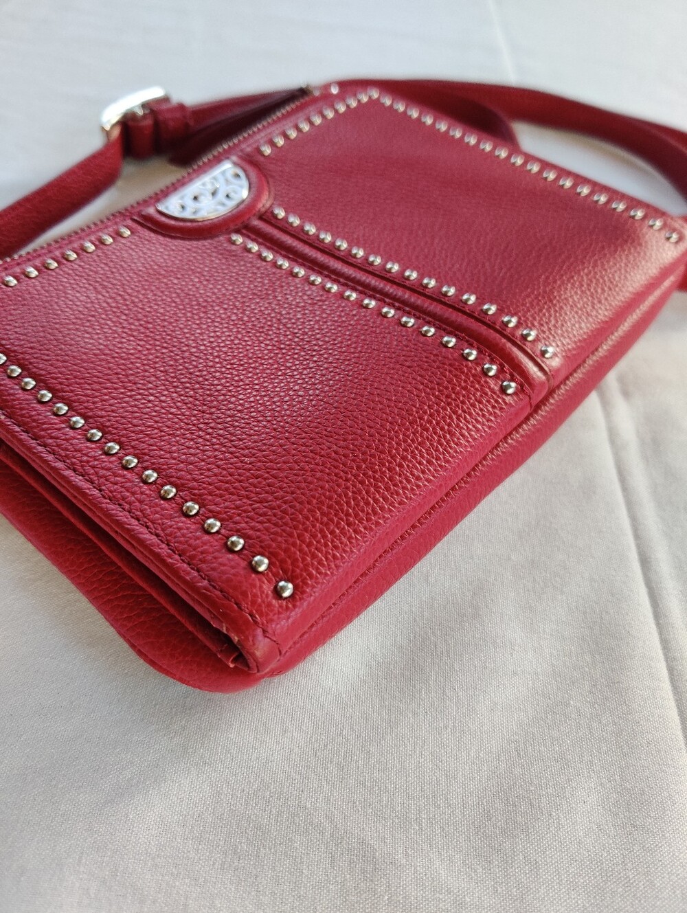 Brighton Red Pretty Toug Crossbody Shoulder Bag - Picture 9 of 10